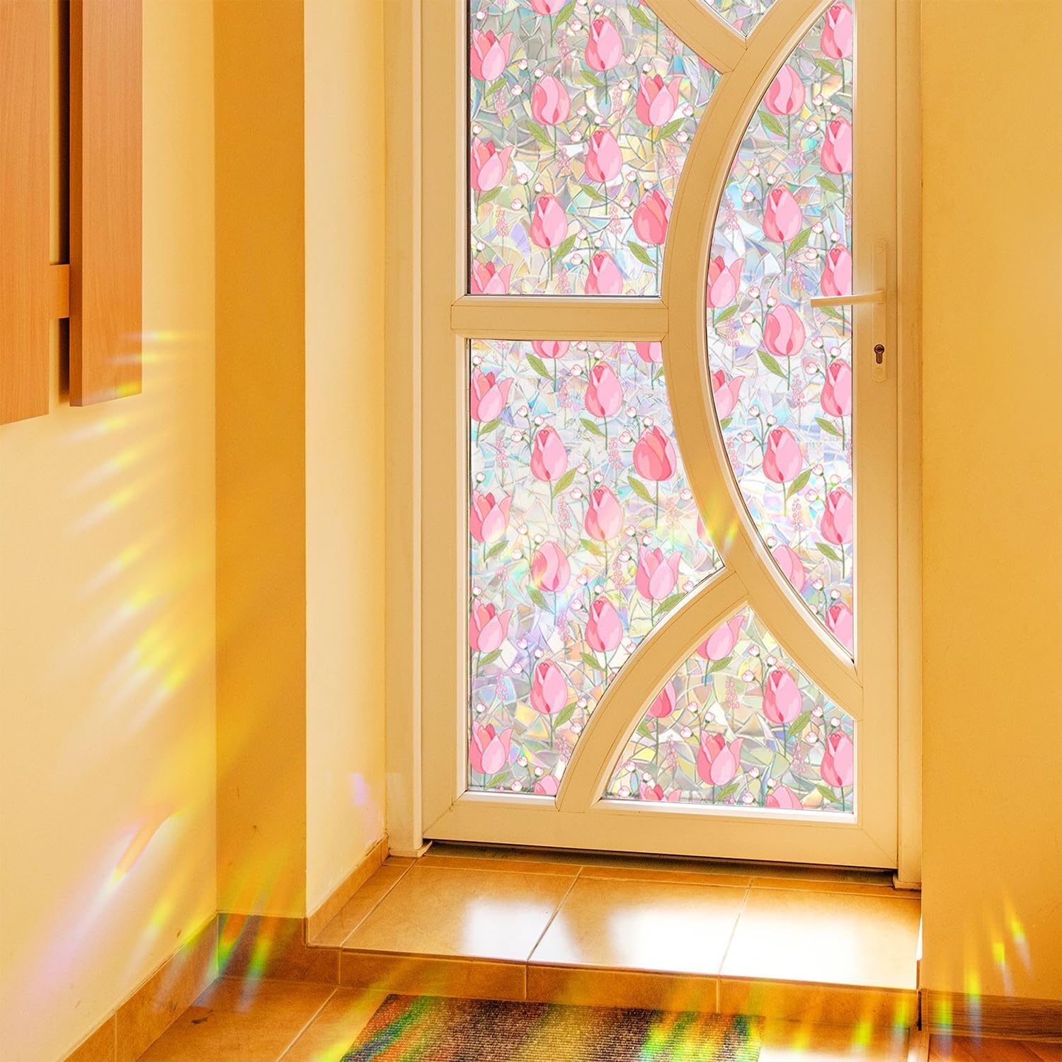 UV-Schutz Regenbogen-Glasaufkleber für die Privatsphäre zu Hause