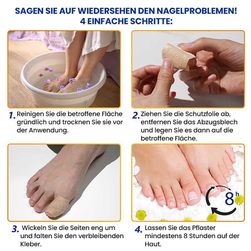 Pilz Nagelpflaster für Zehennagelpilz Linderung | 60+60 GRATIS