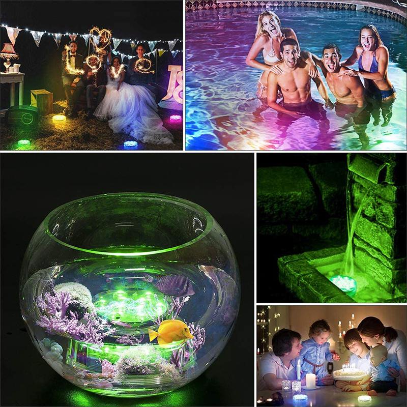 Wasserdichte LED-Unterwasserlampe mit Fernbedienung - GlowRipple