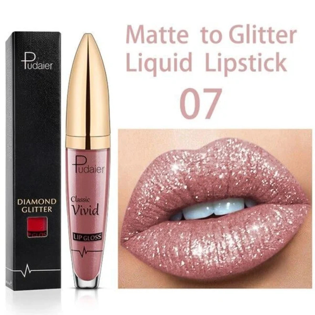 Attraktiver Glitzer-Lippenstift