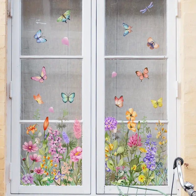 BloomView™ Farbenfroher Fensteraufkleber | 1+1 GRATIS