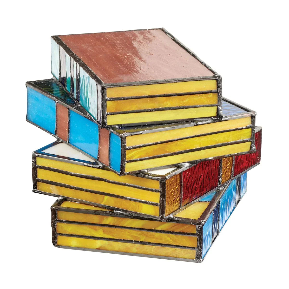 Buchy - Gebeizte Stacked Buch Lampe | 50% RABATT
