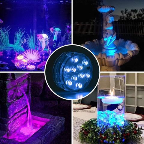 Wasserdichte LED-Unterwasserlampe mit Fernbedienung - GlowRipple