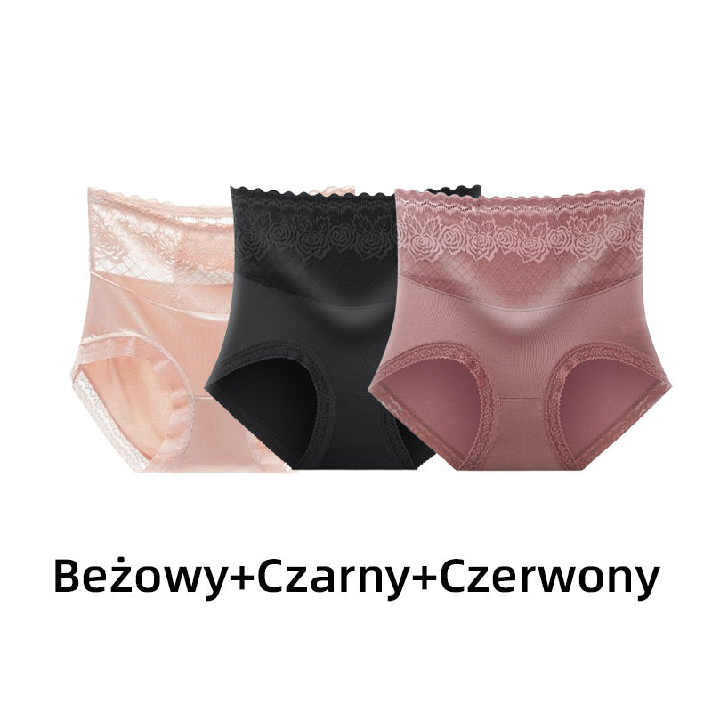 LaceComfort – Damen Spitzen-Slips mit Hohem Bund | 1+1 GRATIS