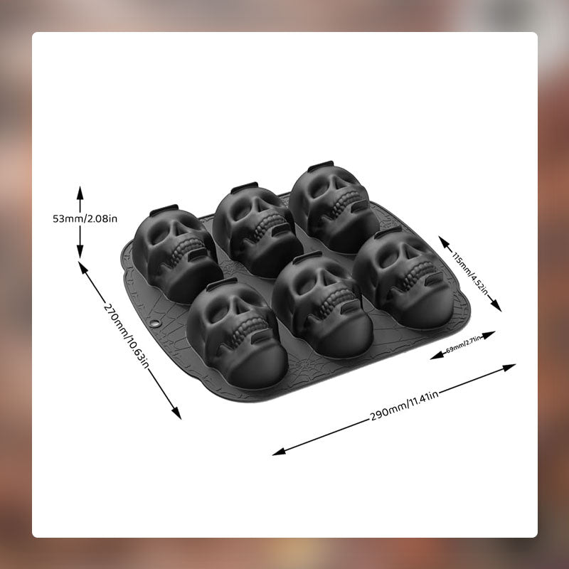 🎃 Totenkopf-Silikonform für Kuchen – Kreative Backideen für jeden Anlass! 💀 | 50% RABATT