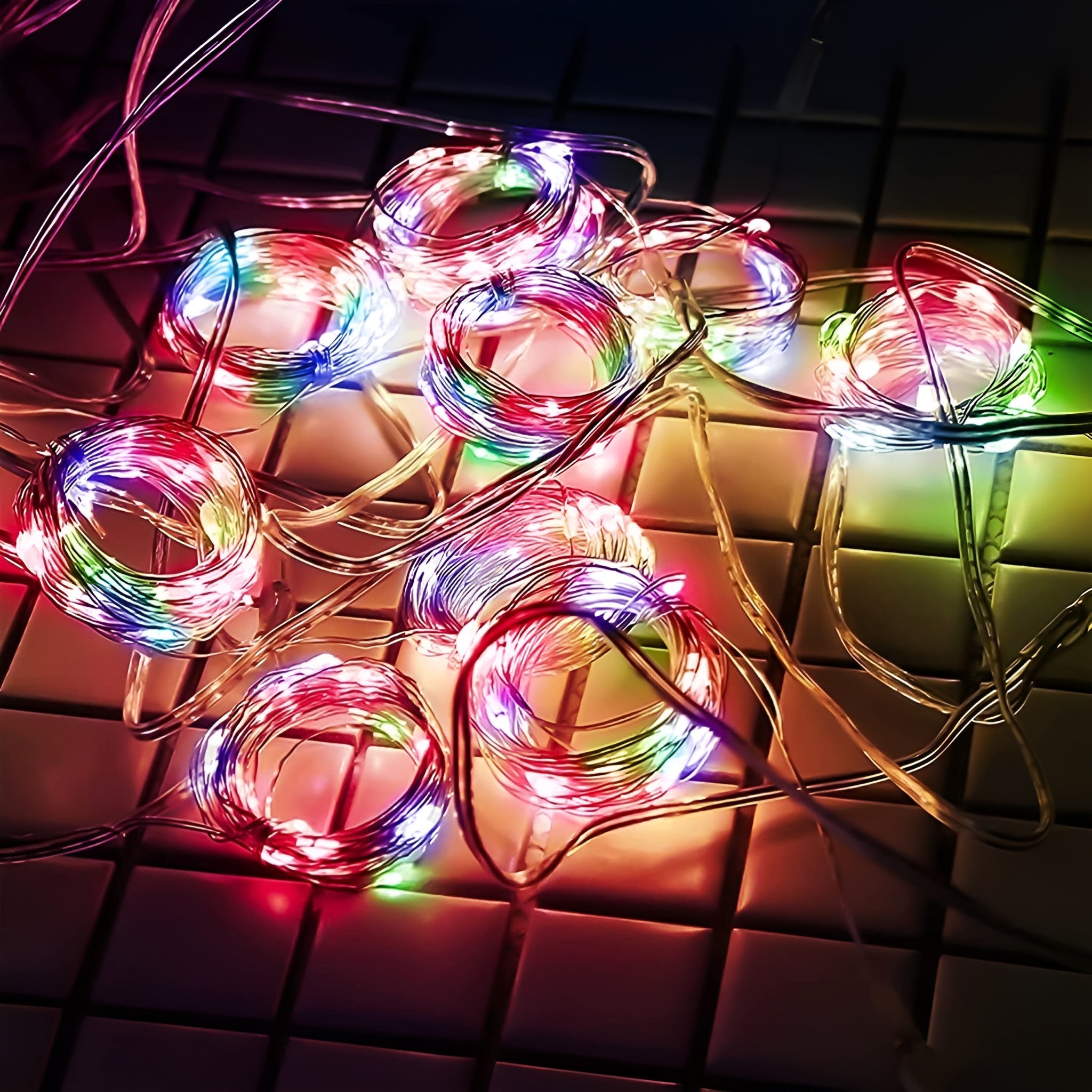 Lichtzauber - Multicolor Fenster Vorhang LED String Dekorative Lichterkette
