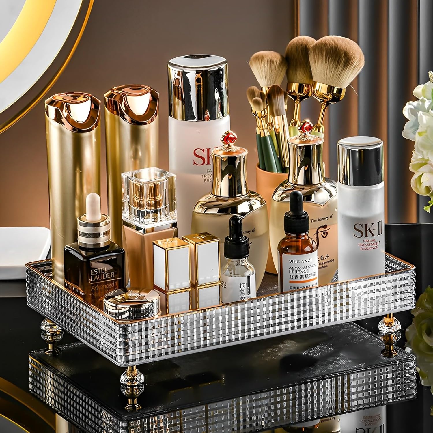 Tischspiegel Aufbewahrung Makeup Box mit Schublade