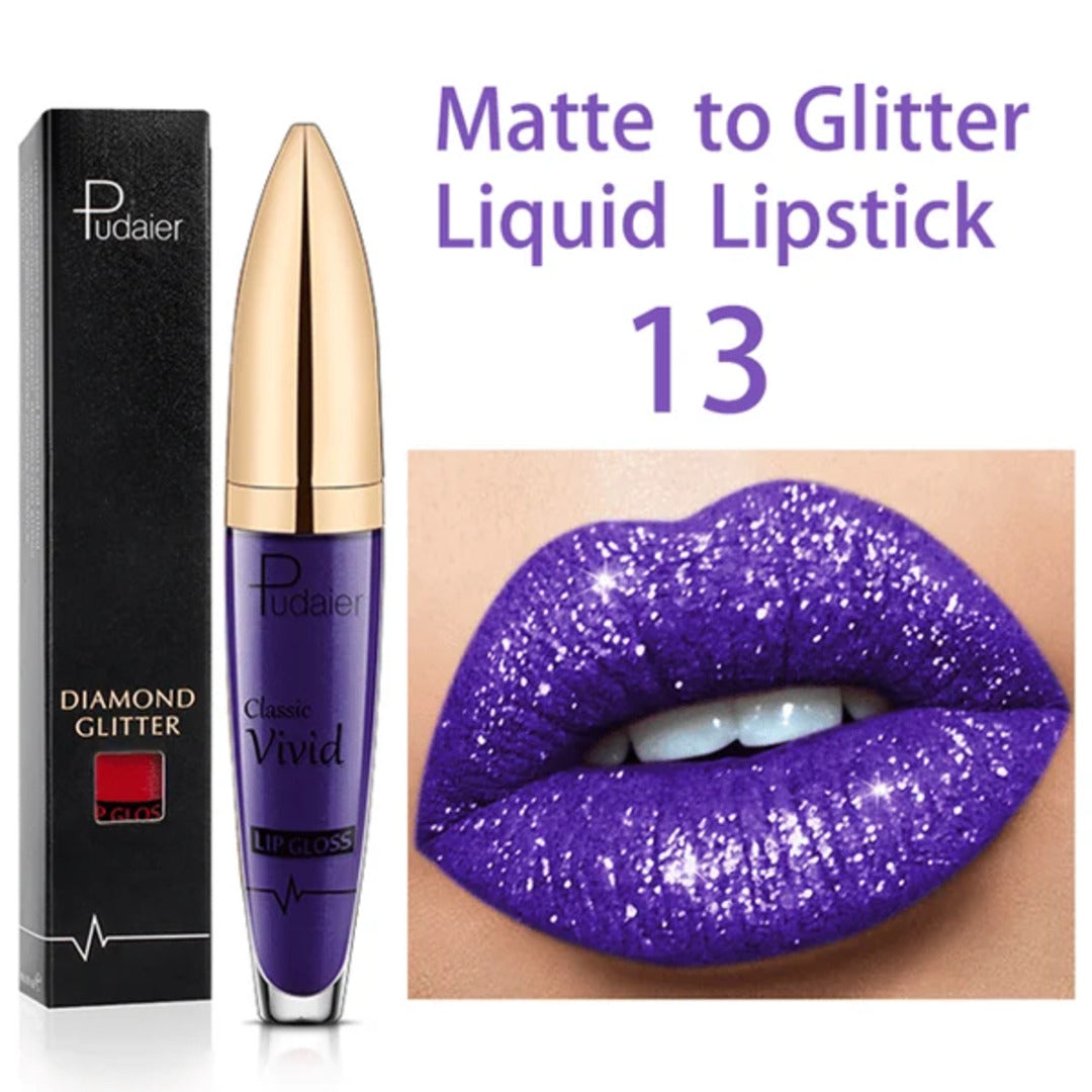 Attraktiver Glitzer-Lippenstift