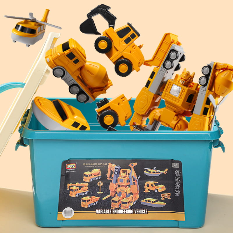MagnaBuild – Magnetisches Transformations-Baufahrzeug-Spielset