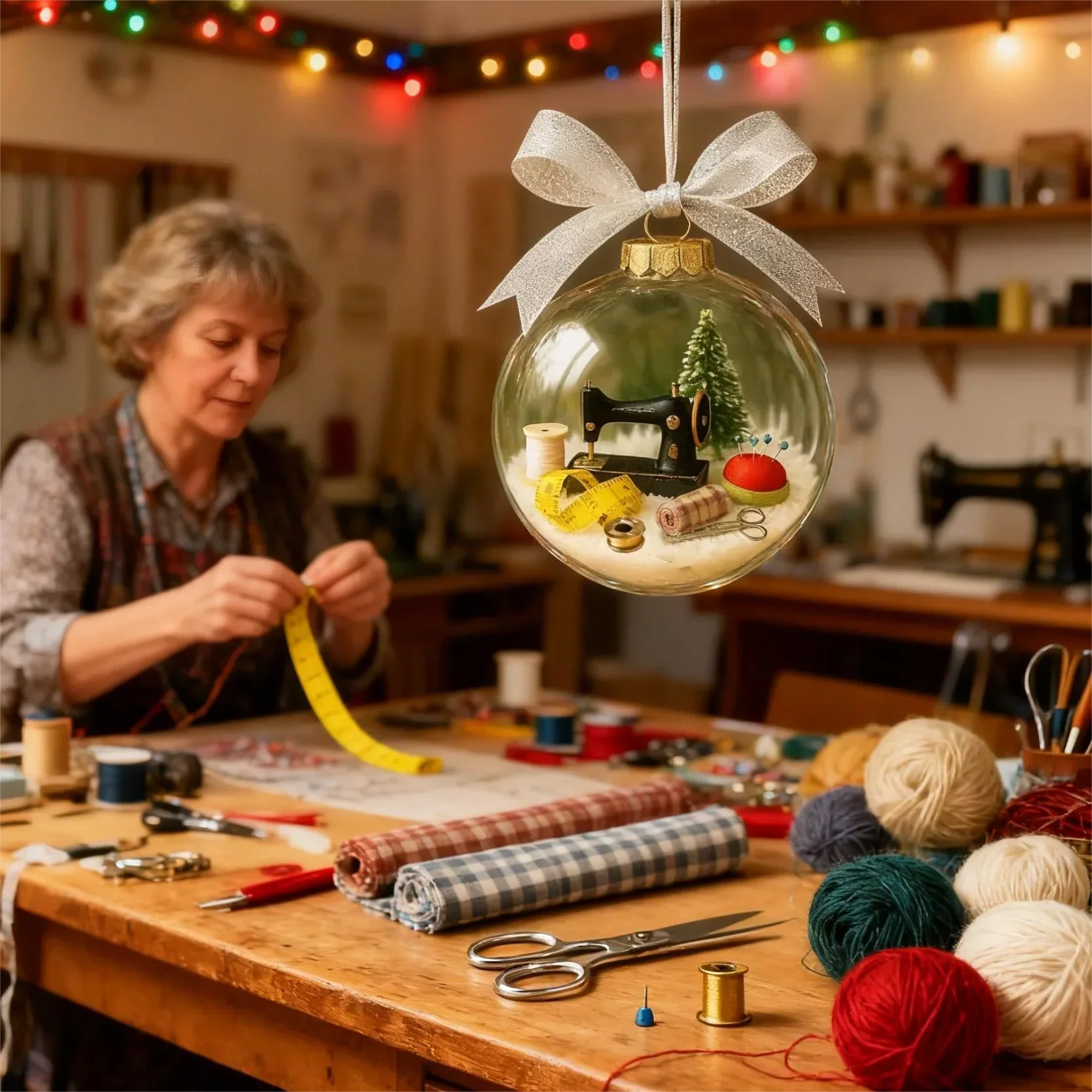SewJoy – Schneekugel-Nähornament für Weihnachten