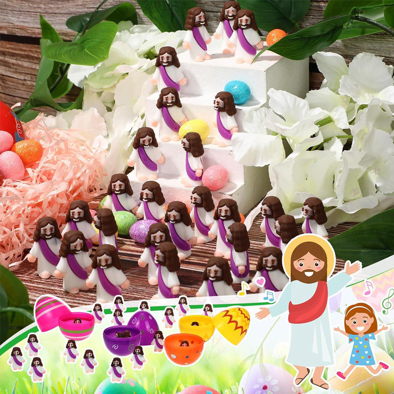 24 Stück Mini-Jesus-Figuren für Osterdekorationen
