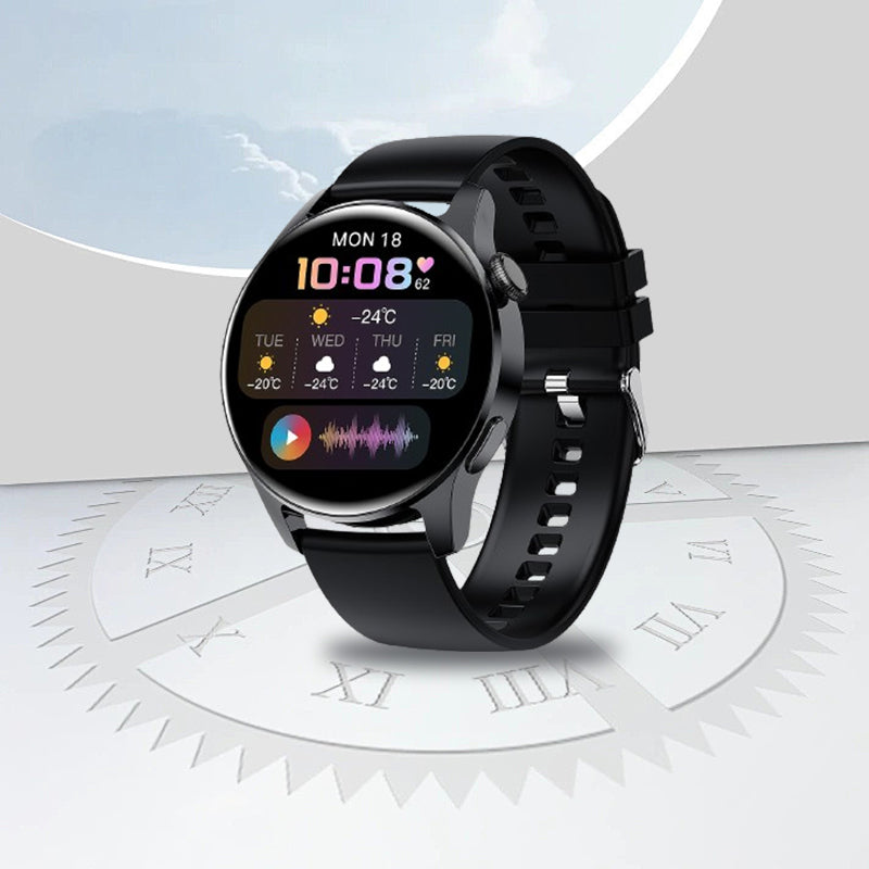 HealthTech - Herzfrequenz- und Blutzuckermessung, Sportuhr mit Bluetooth-Anruf | 50% RABATT