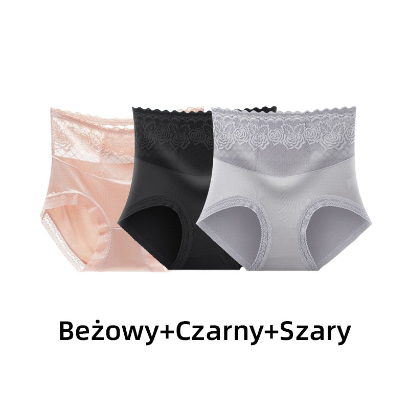 LaceComfort – Damen Spitzen-Slips mit Hohem Bund | 1+1 GRATIS