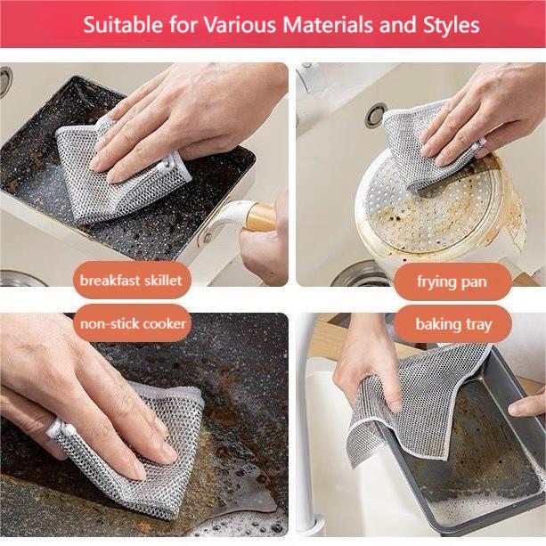 ScrubMaster™ – Kratzfreies Stahltuch für Müheloses Reinigen | 5+5 GRATIS