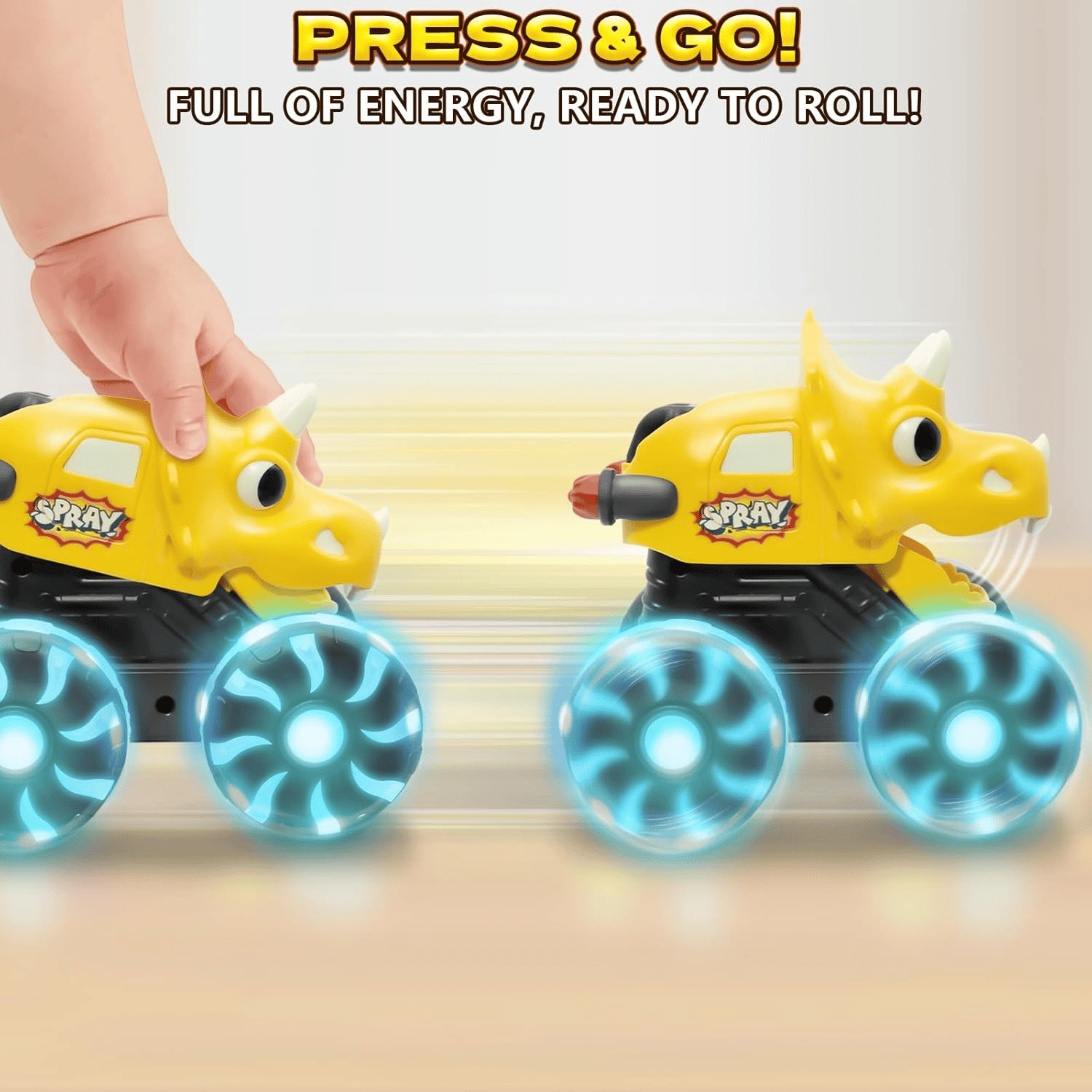 DinoDrive – Press & Go Dino Truck Spielzeug für Kleinkinder