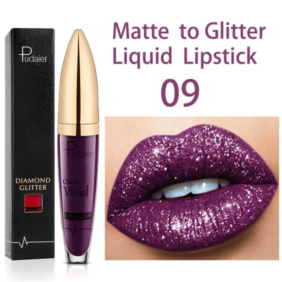 Attraktiver Glitzer-Lippenstift