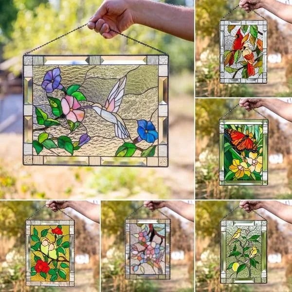Kardinal Buntes Fenster Panel