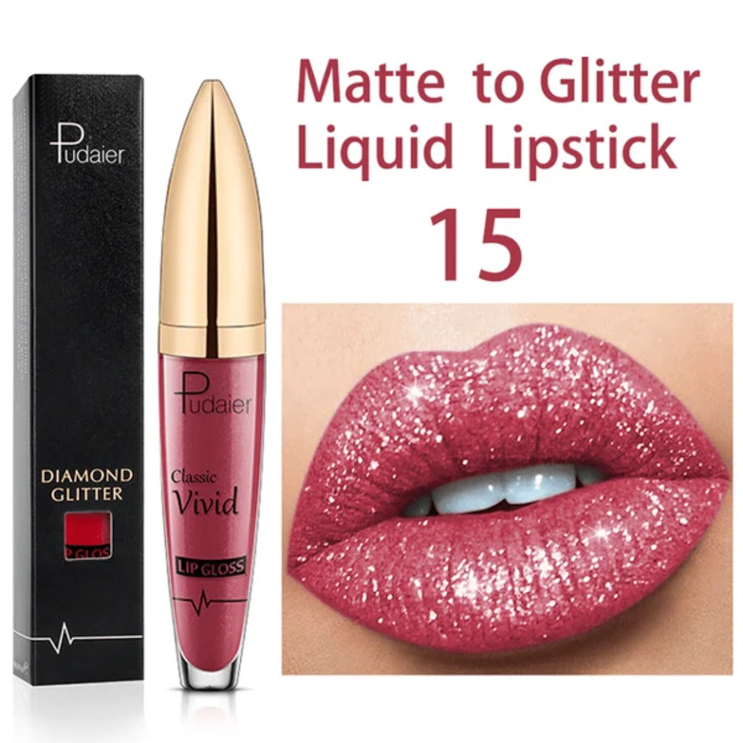 Attraktiver Glitzer-Lippenstift