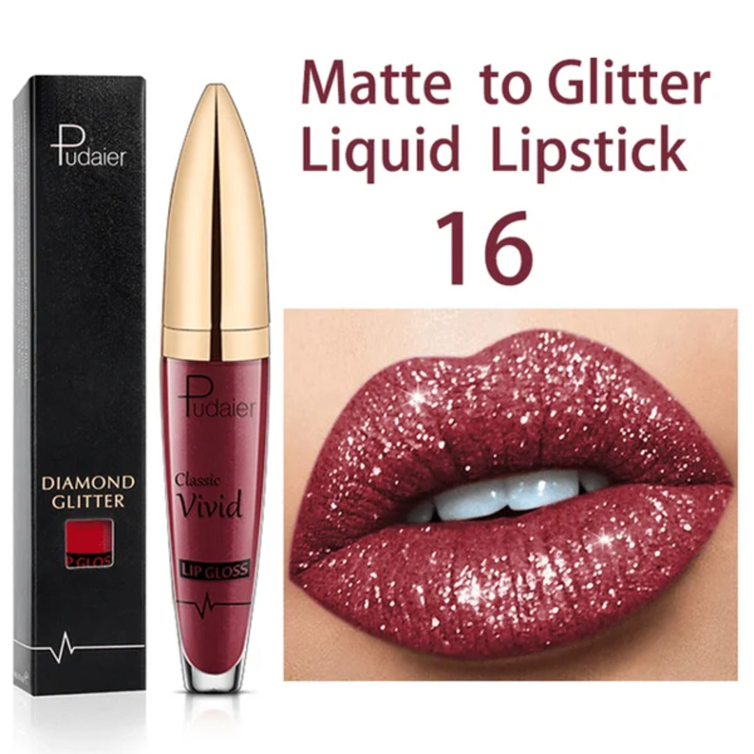 Attraktiver Glitzer-Lippenstift