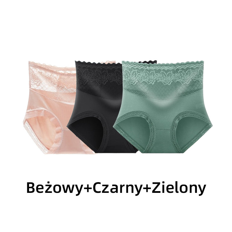 LaceComfort – Damen Spitzen-Slips mit Hohem Bund | 1+1 GRATIS