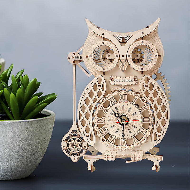 EcoClock - Nachhaltige 3D-Holzuhr aus recycelbarem Birkensperrholz | 50% RABATT