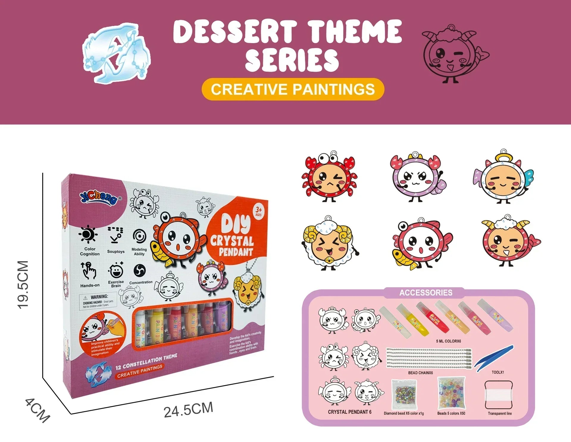 Jicheng® DIY-Kristallfarben-Kunsthandwerk-Set