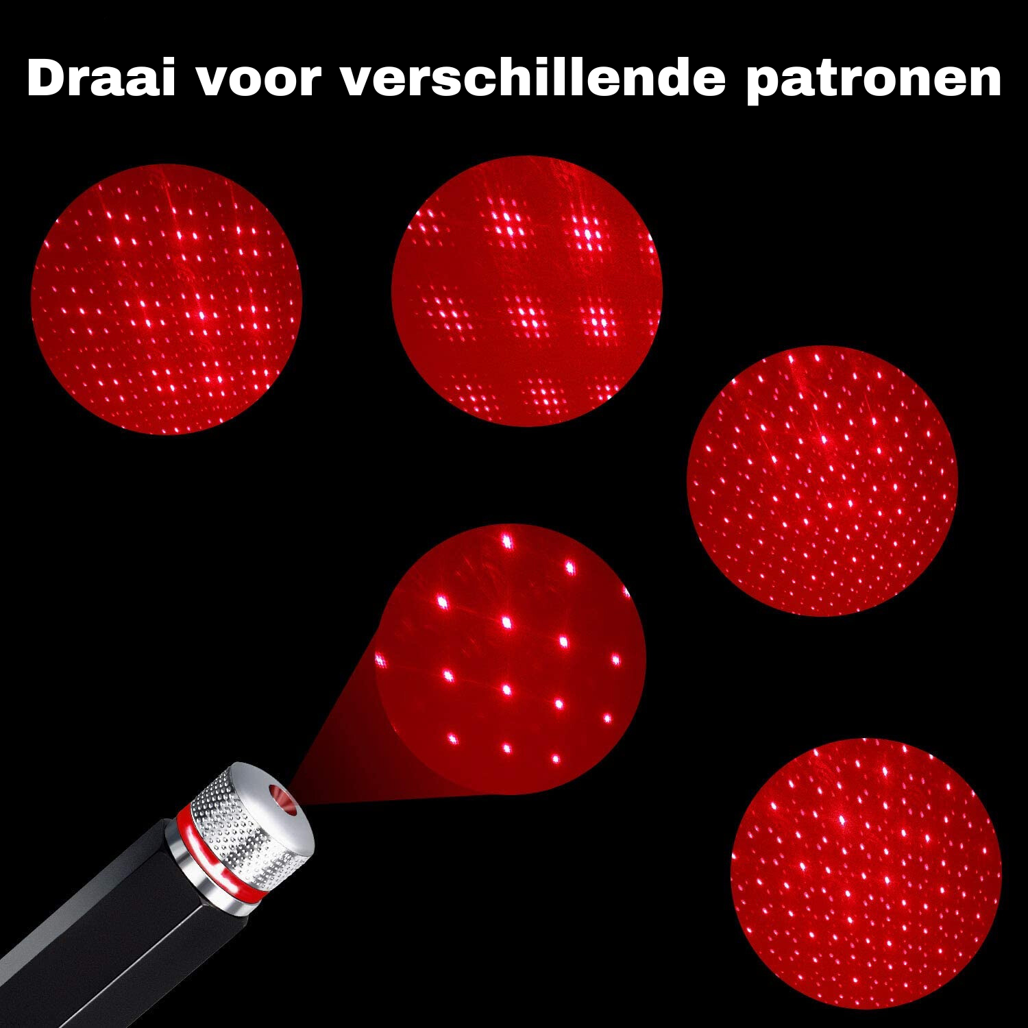 Snaky™ | LED-Projektlampe | USB-LED-Lampe für einen Sternenhimmel im Auto!