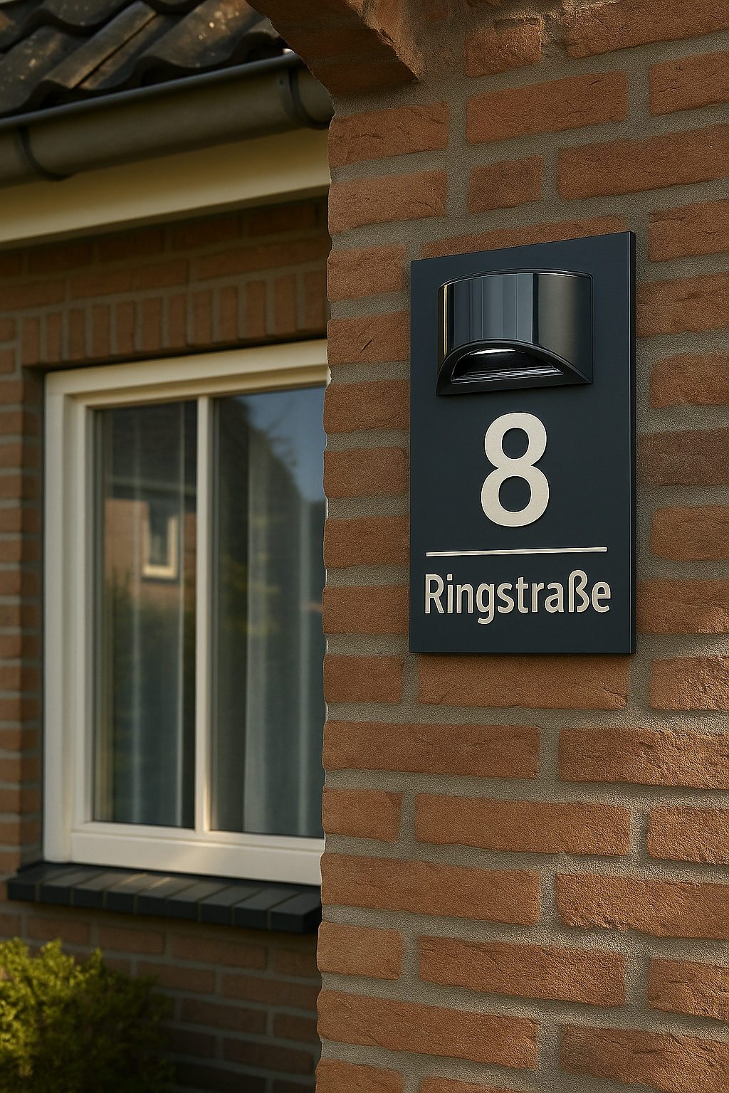 GlowSign - Personalisiertes Hausnummernschild - mit Solarenergie beleuchtet | 50% RABATT