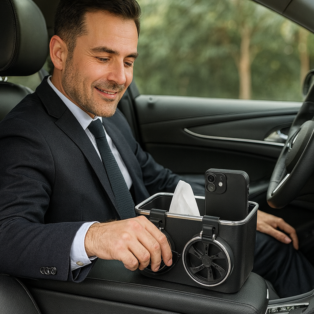 DriveEase™ – Auto-Armlehnenbox mit Getränkehaltern | 1+1 GRATIS