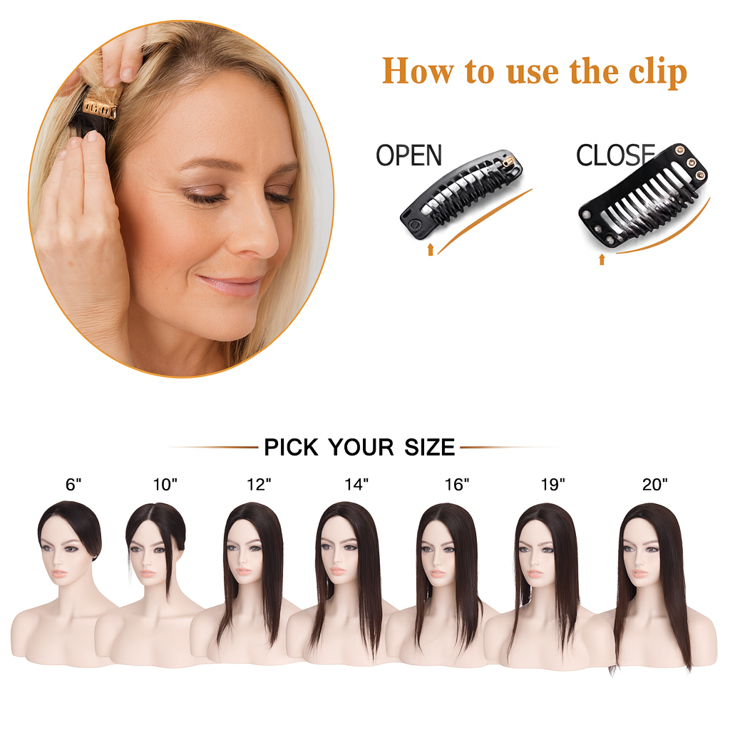 PureGlow™ – Natürliche Accessoires für kurzes Haar für stilvolle Leichtigkeit & Halt | 1 + 1 Gratis