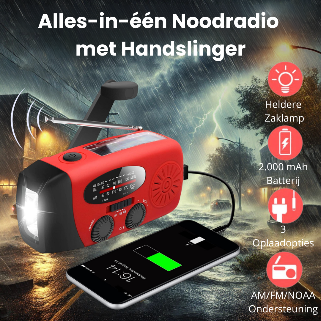 Notfallradio - Wetterwarnungen, SOS-Funktion & PowerBank-Funktion