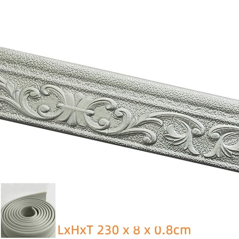 3D-Sockel - Selbstklebende 3D-Wandeinfassung Streifen x 230 cm