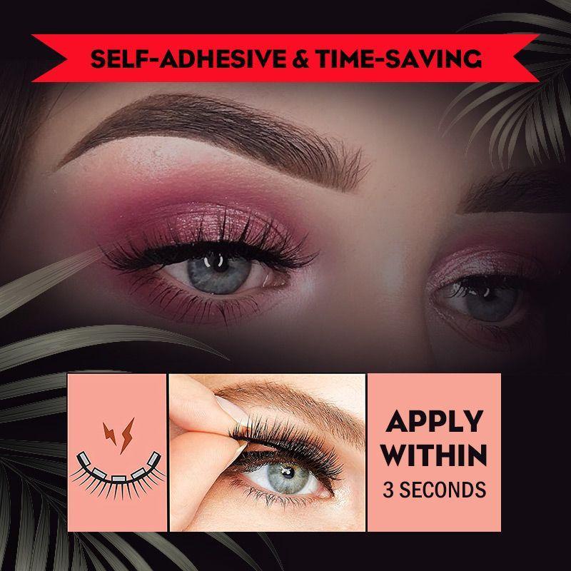 Wiederverwendbare, selbstklebende Wimpern, lang anhaltender Glamour, kein Aufwand