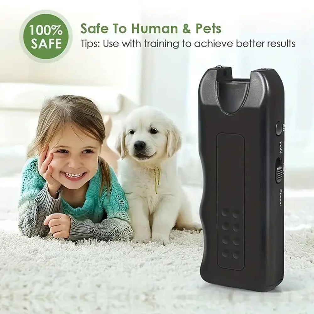 Handheld Bellkontrolle Leuchtender Ultraschall-Hundeabwehr