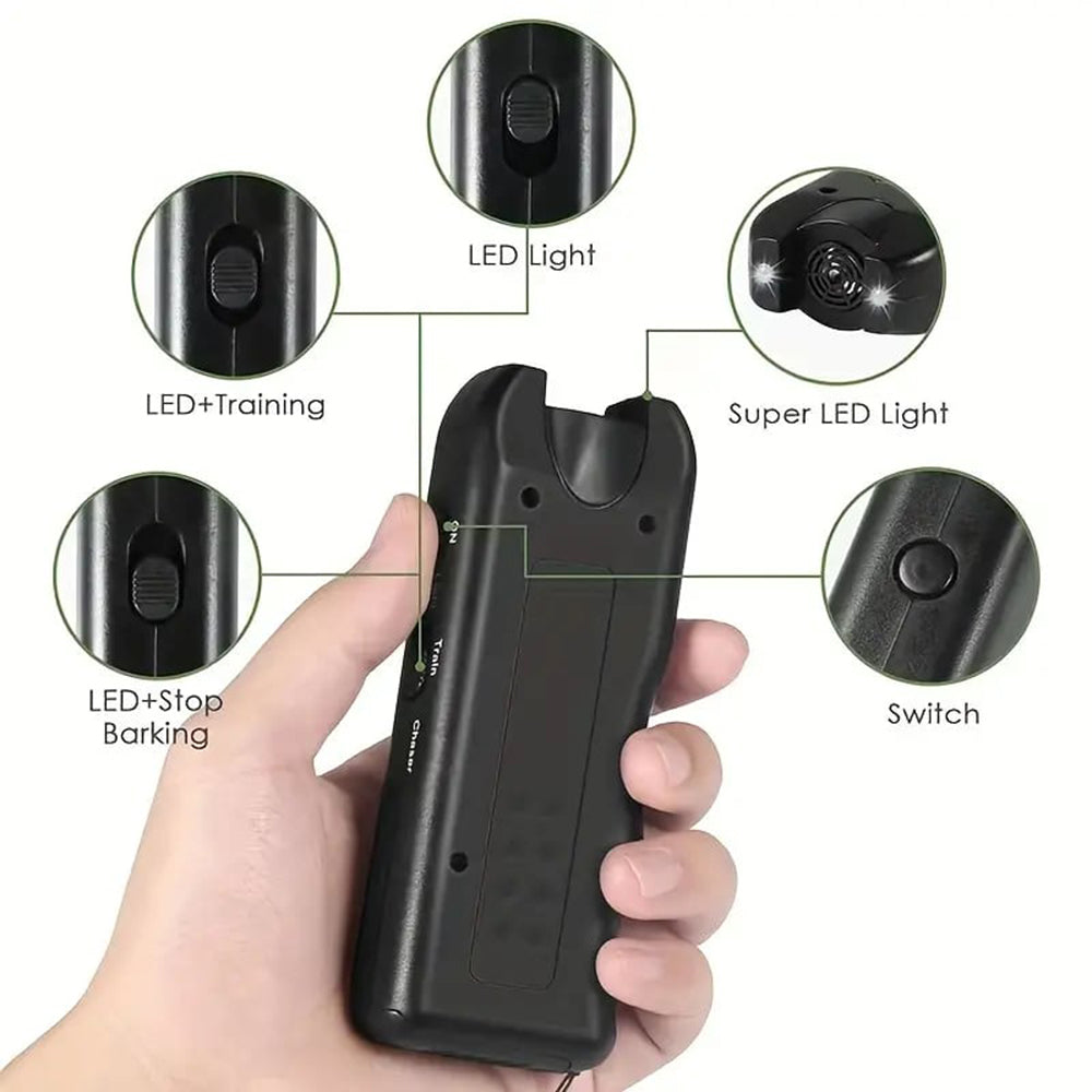Handheld Bellkontrolle Leuchtender Ultraschall-Hundeabwehr