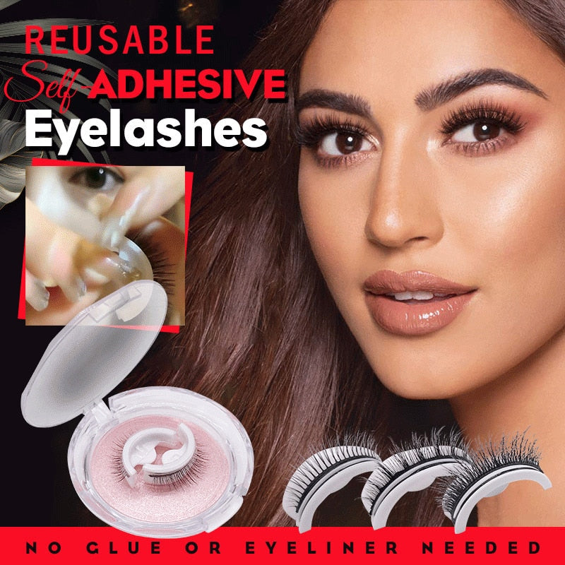 Wiederverwendbare, selbstklebende Wimpern, lang anhaltender Glamour, kein Aufwand
