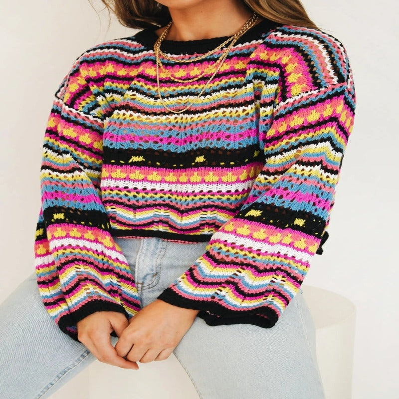 Rainbow™ | Vintage gestreifter Pullover | 50% RABATT