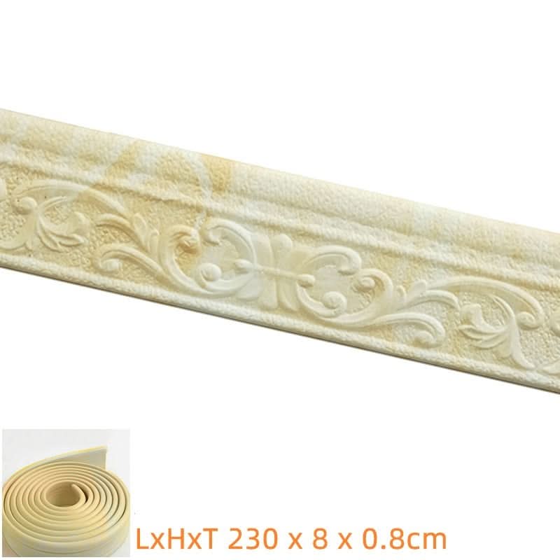 3D-Sockel - Selbstklebende 3D-Wandeinfassung Streifen x 230 cm