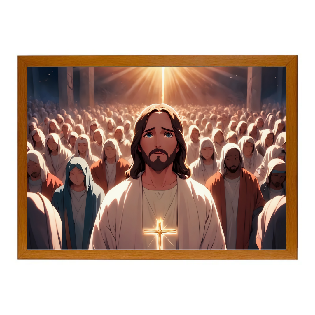 HeiligLicht - Jesus Led 4D Lichtmalerei-christliche Wandkunst | 50% RABATT