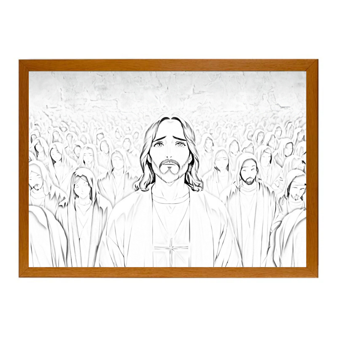 HeiligLicht - Jesus Led 4D Lichtmalerei-christliche Wandkunst | 50% RABATT