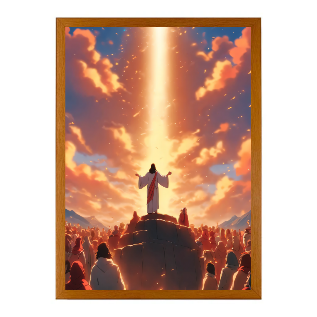 HeiligLicht - Jesus Led 4D Lichtmalerei-christliche Wandkunst | 50% RABATT