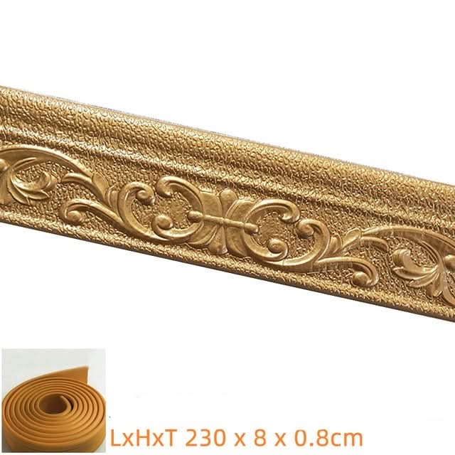 3D-Sockel - Selbstklebende 3D-Wandeinfassung Streifen x 230 cm