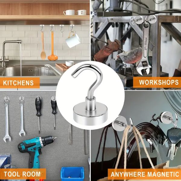 Magtasti – Superstarke Magnethaken (10 Stück) für perfekte Organisation! | 1+1 GRATIS