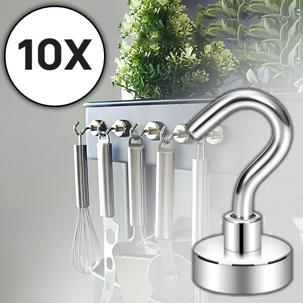 Magtasti – Superstarke Magnethaken (10 Stück) für perfekte Organisation! | 1+1 GRATIS