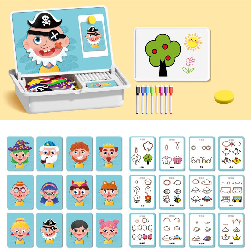 EduMag – Magnetisches Gesichter-Puzzle & Anziehspiel