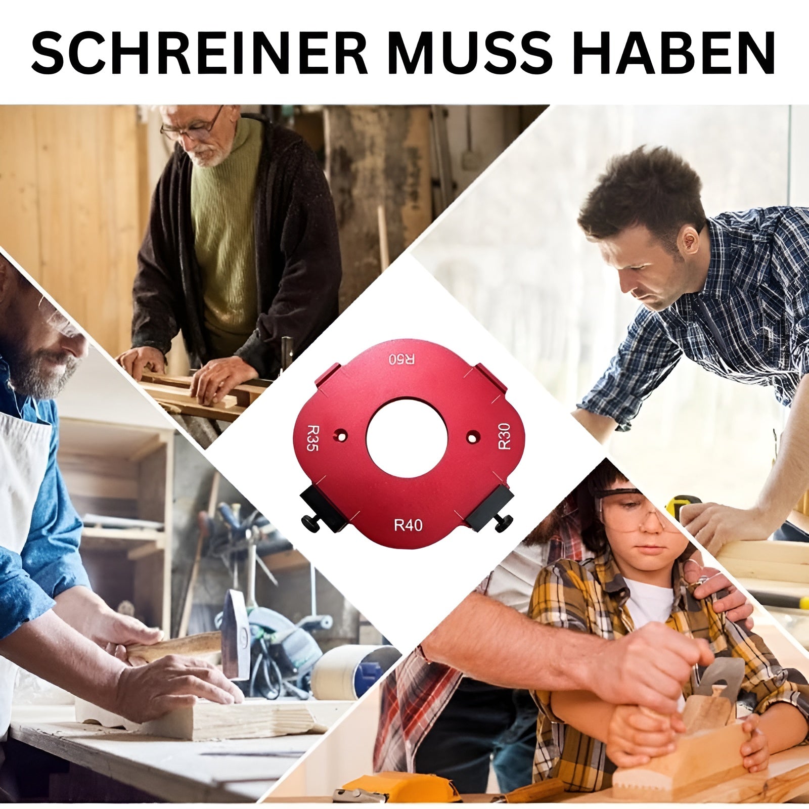 ProWinkel - 4 in 1 Bogenwinkel-Positionierungsschablone | 50% RABATT