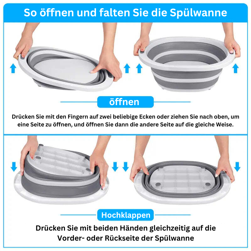 KüchenMeister - Der tragbare multifunktionale Waschbecken Klappkorb | 50% RABATT