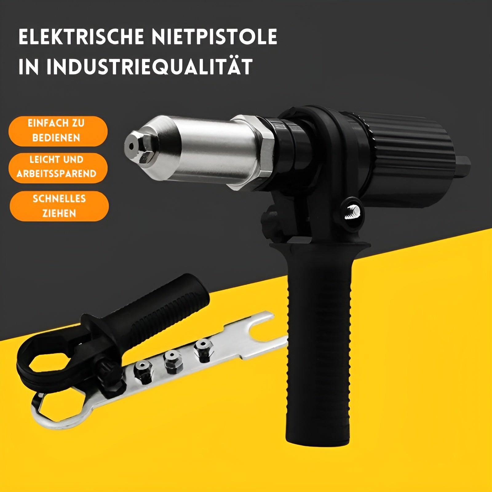 PowerRivet Pro - Professionelles Nietpistolen-Adapter-Kit | 50% RABATT