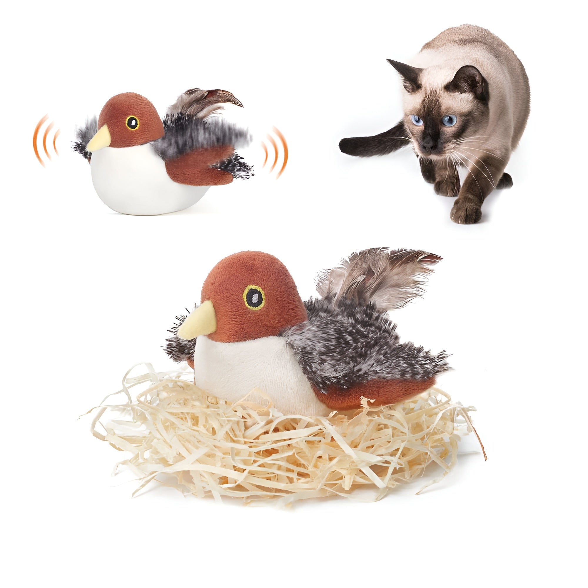 Interaktives Katzenspielzeug - Flatternder Vogel Für Stundenlangen Spaß