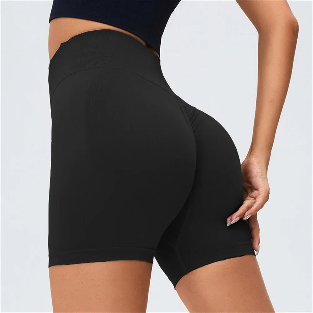Hohe Taille Scrunch Hintern Biker Shorts für Fitnessstudio